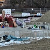 Foundation walls for the new Community Center