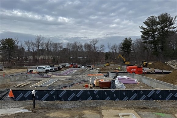 View of the Community Center foundation looking north.