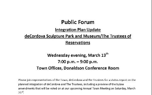 March 13th Forum Notice