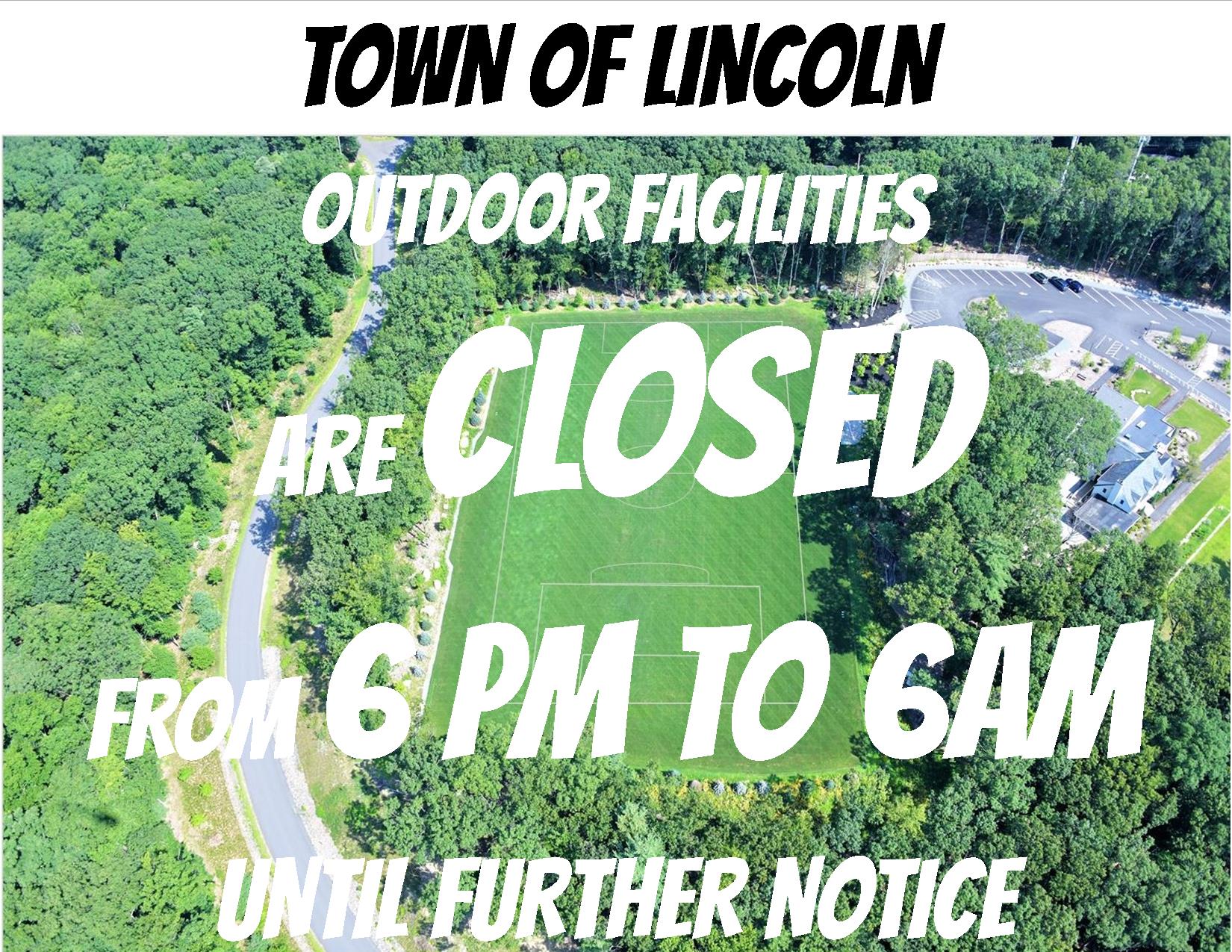 Outdoor Facilities Closed