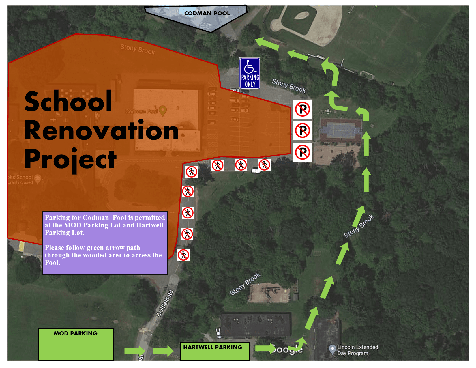 2021 Codman Pool Parking Map