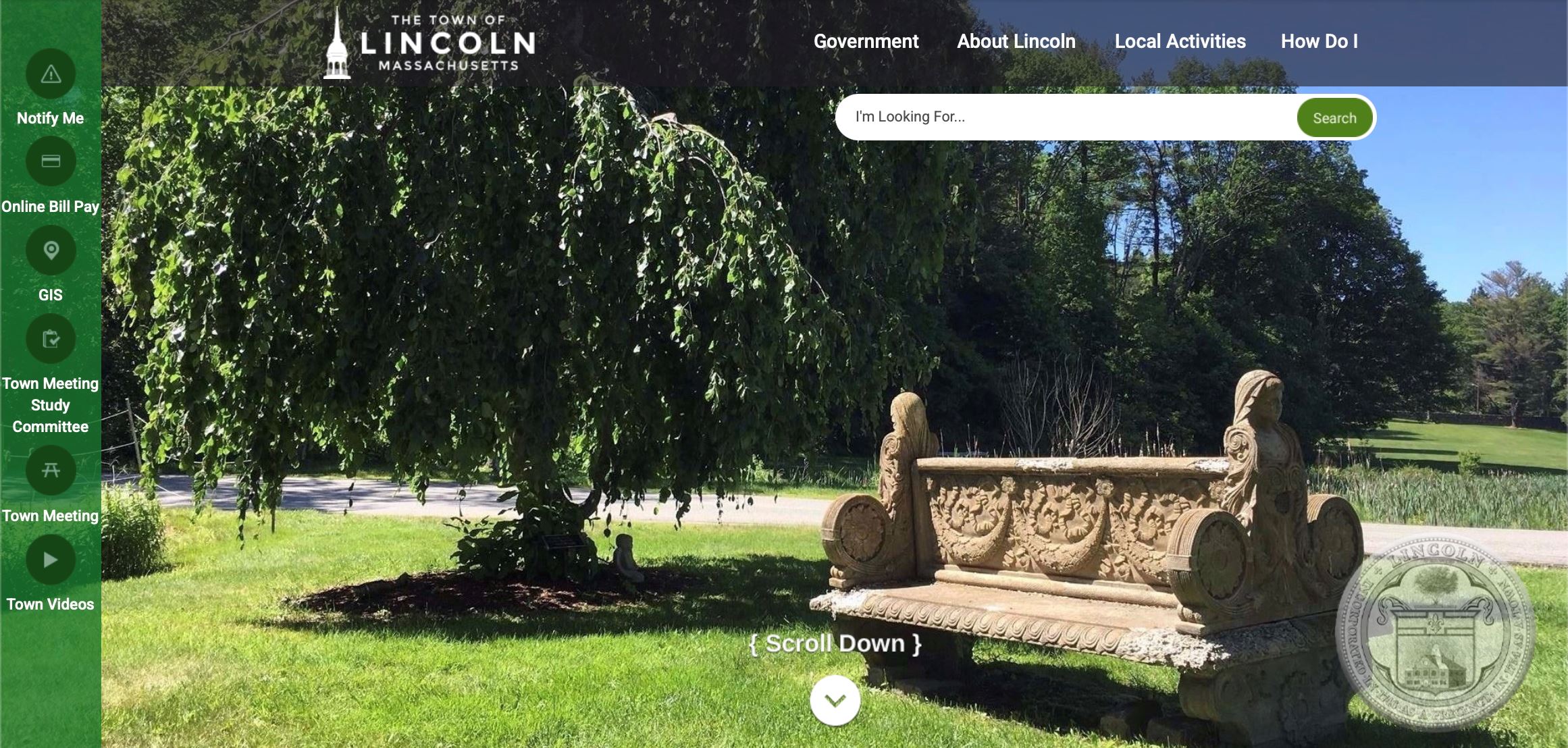 Images shows location of the Notify Me button on the top left of the web page.