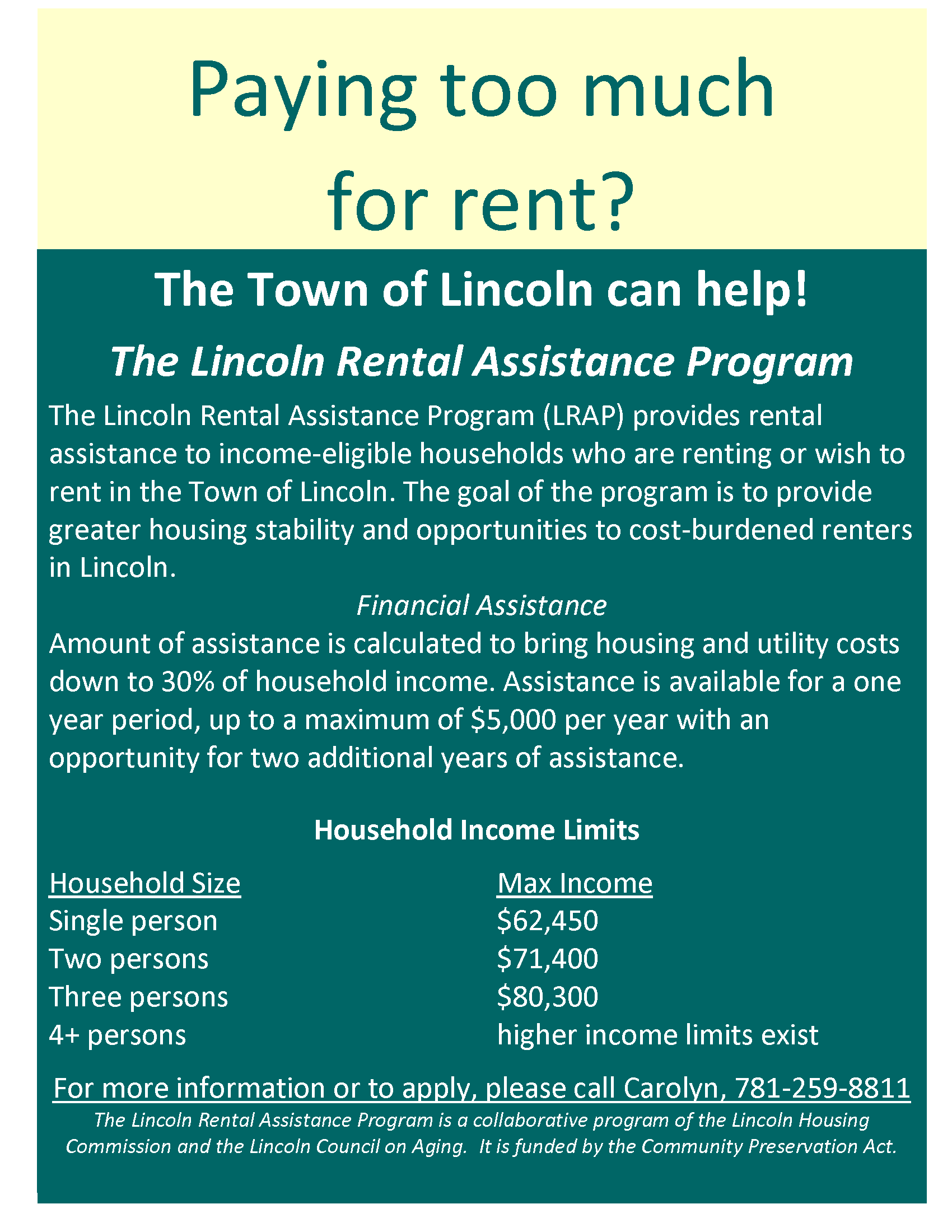 Rental Assistance Flyer